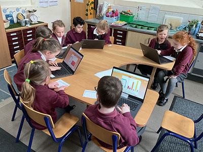 Children on playground equipment